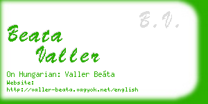 beata valler business card